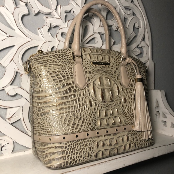 Brahmin Duxbury Satchel Silver Birch Birchside - Picture 5 of 8